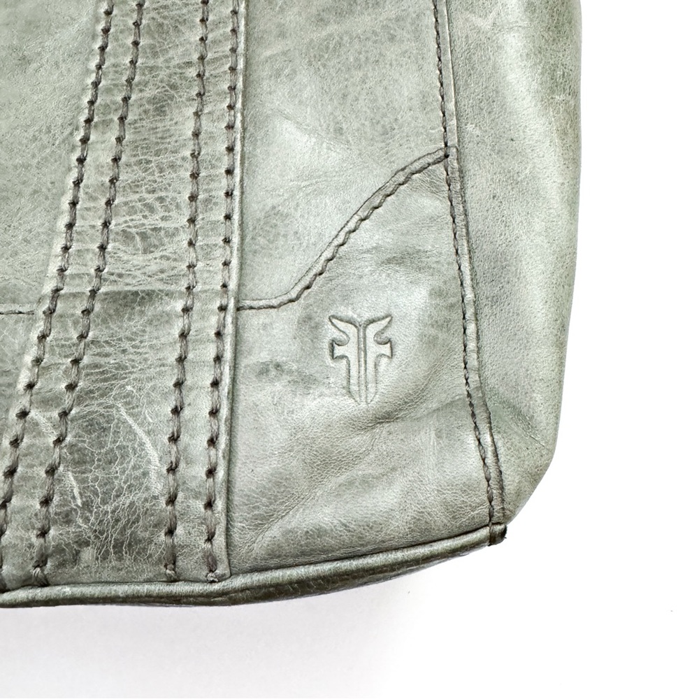 Frye Melissa Mint Green Leather Satchel Tote Bag - Picture 6 of 9